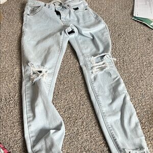 Light Blue Distressed Women Jeans